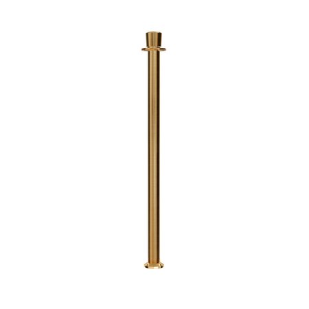 MONTOUR LINE Stanchion Post and Rope Fixed Base Sat.Brass Post Crown Top CXF-SB-CN